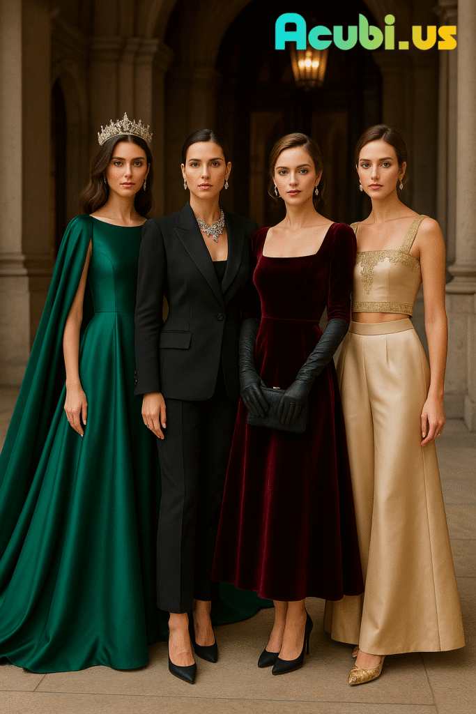 A blend of classic and contemporary royalty looks